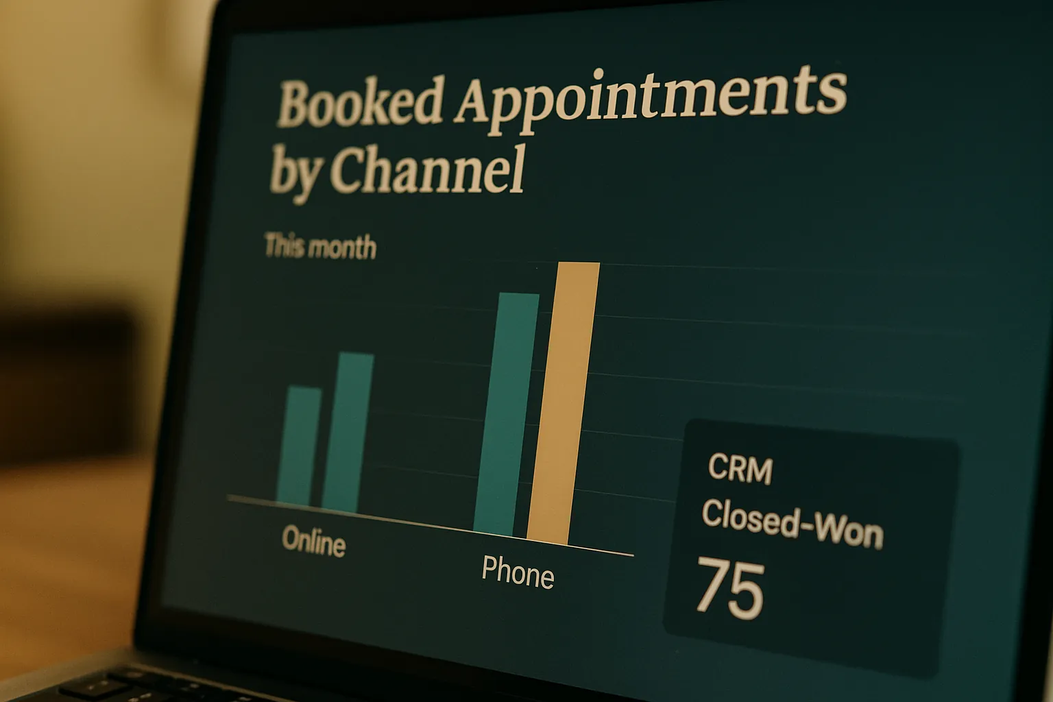A Magister Digital SEO visibility board showing which queries cite the brand across Google AI Overviews, ChatGPT, and Perplexity, with booked organic appointments tied to each cluster.